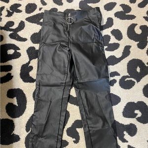 Sexy leather skinny pants from fashion nova